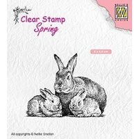 Rabbit Family Easter Clear Stamp by Nellie Snellen Nellies Choice SPCS010