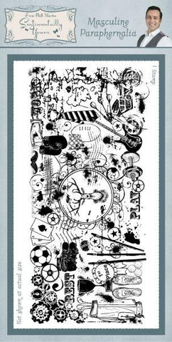 Masculine Paraphernalia Rubber Stamp From Phill Martin Sentimentally Yours SYR012