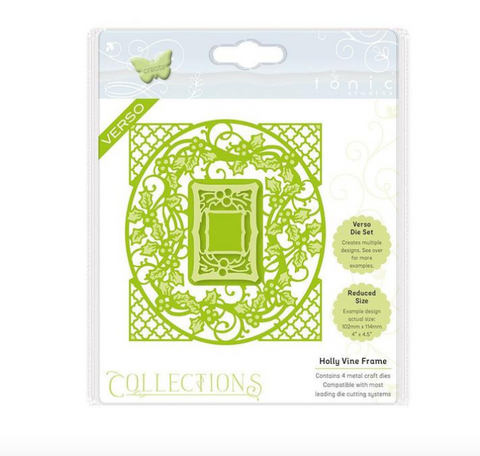 Holly Vine Frame Christmas Collection Verson Die Set By Tonic Studio 1370e