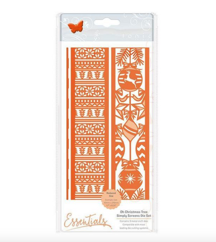 Oh Christmas Tree Simply Screen Die Set By Tonic Studios 1127e