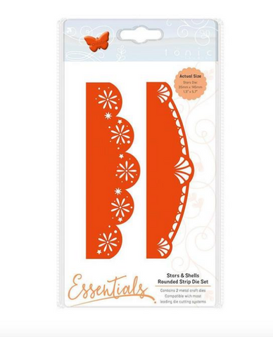 Stars & Shells Die Set Rounded Strip Tonic Studios 1604e