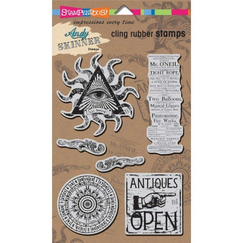 Curiosity Cling Rubber Stamps Andy Skinner By Stampendous ASCRS04