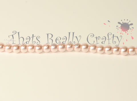 Lavender Blush Pearlised Glass Pearl Beads 105pcs 4mm TRC010
