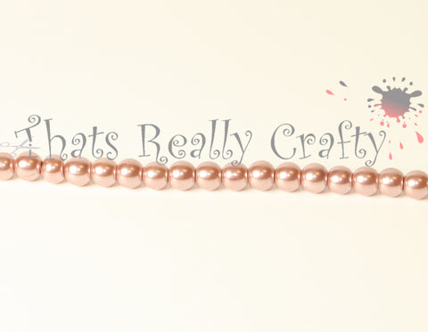 Rosie Brown Pearlised Glass Pearl Beads 105pcs 4mm TRC011
