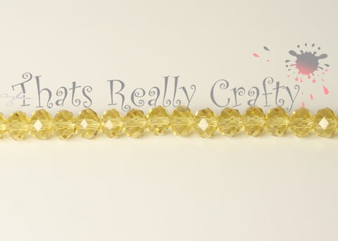 Glass Khaki Faceted Abacus Bead 6x4mm TRC047