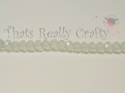 Opalite Abacus Faceted Beads 6x4mm Approx 95pcs per strand TRC185