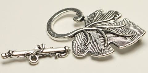 Tibetan Antique Silver Toggle Clasps, Lead Free and Cadmium Free Leaf, 1pcs. TRC257