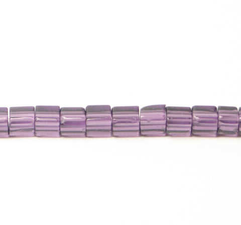 Transparent Purple Cube Glass Beads 4~5mm TRC289