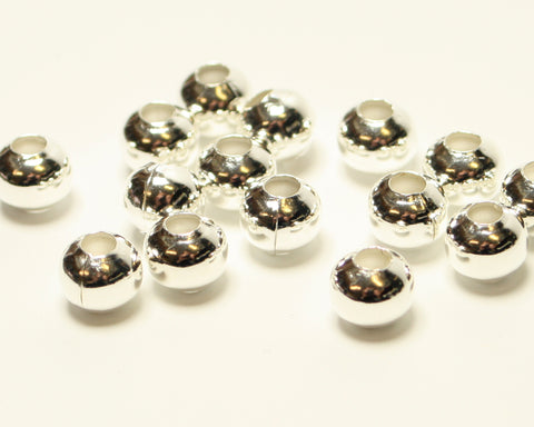 Silver Iron Round Spacer Beads 8mm TRC291