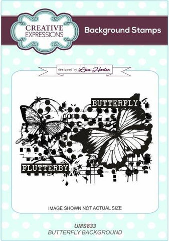 Butterfly Background Stamp UMS833 By Lisa Horton For Creative Expressions