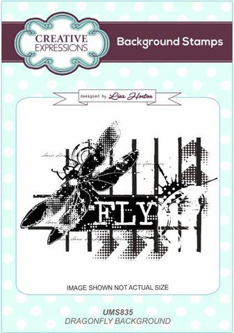Dragonfly Background Stamp UMS835 By Lisa Horton For Creative Expressions
