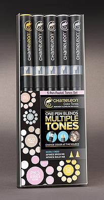 Pastel Tones 5 Pen Set By Chameleon CT0501