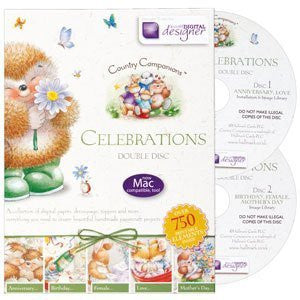 Country Companions 'Celebrations' Double Disc -Template Craft Image Design Software Computer DVD CD-ROM by Docraft