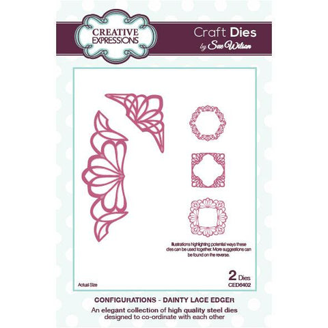 Dainty Lace Edger Configurations Dies By Sue Wilson Creative Expressions CED6402