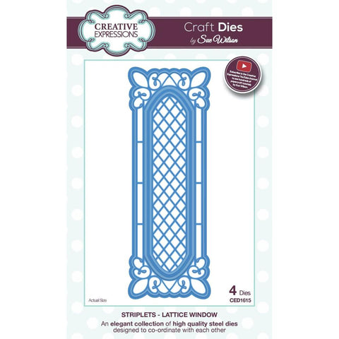 Lattice Window Striplets Dies Sue Wilson Creative Expressions CED1615