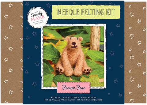 Brown Bear Needle Felting Kit Docrafts Simply Make Craft Kit West Designs DSM 106055