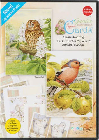 Garden Feathered Friends Squeezee Cards CD ROM by Digicrafts