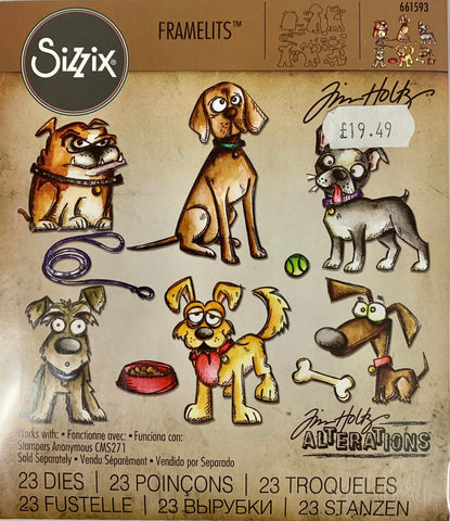 Crazy Dogs Die Set Tim Holtz Alterations by Sizzix 661593