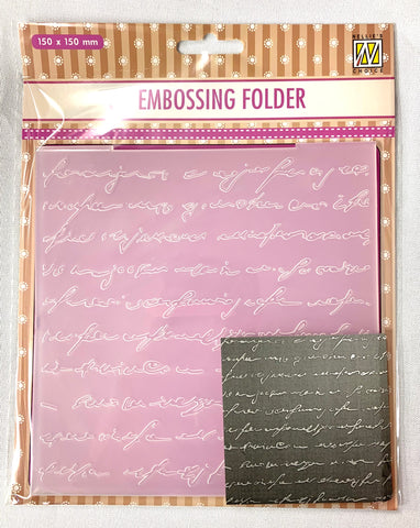 Writing Embossing Folder from Nellies Choice By Nellie Snellen  EF3D029