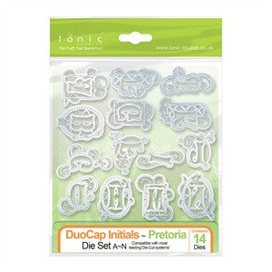 Pretoria DuoCap Initials Die Set A~N (14pcs) By Toinc Studios 608e