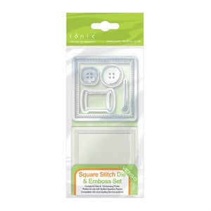 Square Stitch Die and Embossing Folder Set Patchwork Perdection 1089e