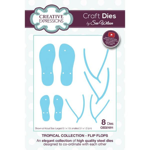 Flip Flops Tropical Collection Craft Dies by Sue Wilson Creative Expressions CED21011 Die