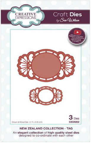 Tag New Zealand Collection Dies by Sue Wilson Creative Expressions CED8202