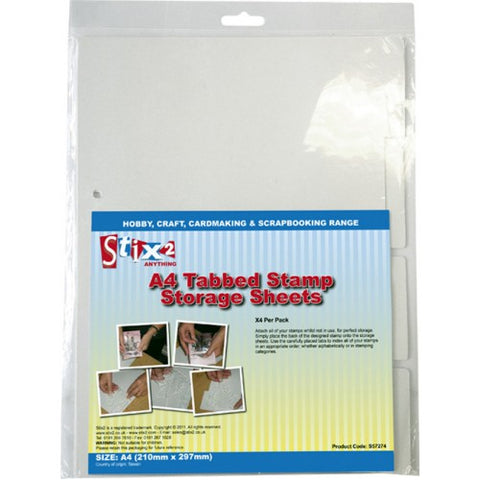 A4 Tabbed Stamp Storage Sheet S57274