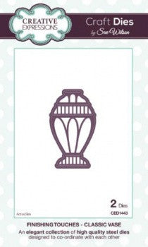 Classic Vase Finishing Touches Collection Creative Expressions Craft Dies By Sue Wilson CED1443