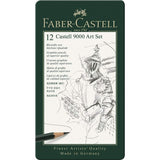 Castell 9000 12 Graphite Pencils of Superior Quality 5B to 5H Faber-Castell #119064