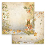 Whispering Woods Romantic Collection By Farrel Tailor Scrapbooking Pad 10 Double Sided 30.5 x 30.5 cm (12x12) Stamperia SBBL175