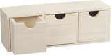 Storage box with drawers in unfinished wood 3 Drawers By Creativ BIZ107