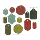 Gift Tags Thinlits Dies Set 12pk Tim Holtz By Sizzix 662423