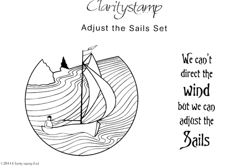 Adjust the Sails Set Stamp Remountable Set By Claritystamp
