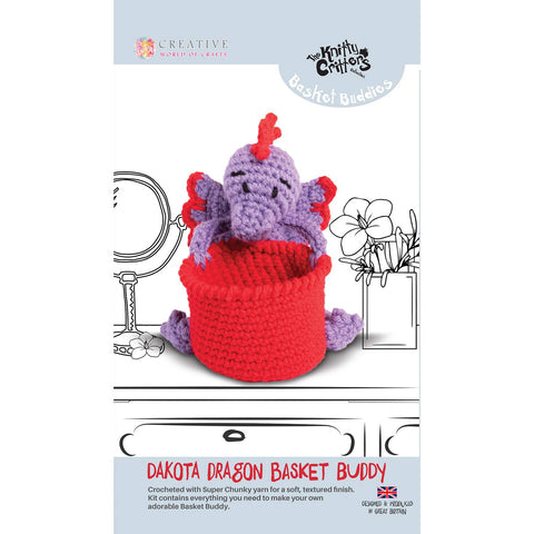 Dakota Dragon Basket Buddies The Knitty Critters Collection By Creative World of Crafts BB005