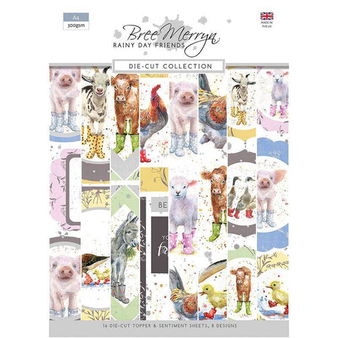 Bree Merryn Rainy Day Friends Die Cut Collection A4 Pad 300gsm Creative World of Crafts BM1046