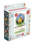 Bee Hive in a Hoop Needle Felting Kit Crafting Kit The Crafty Kit Company CKC-NF-273
