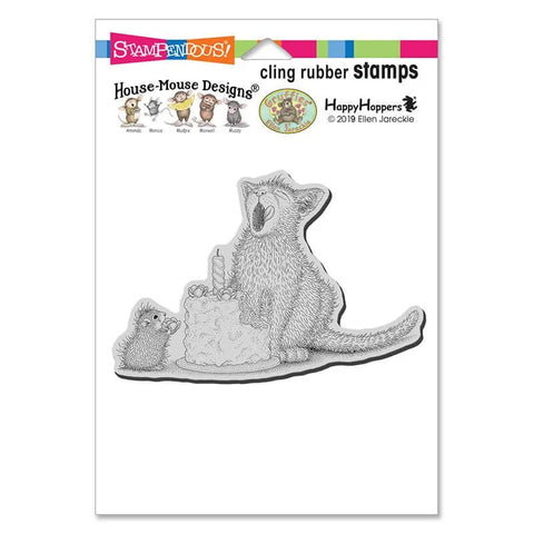 Birthday Kitty House Mouse Designs Cling Rubber Stamp By Stampendous HMCP117