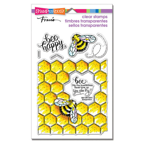 Bumblebee Happy Photopolymer Stamps Franis By Stampendous SSC1396