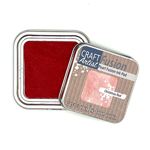 Christmas Red Craft Artist Pearl Fusion Ink Pad John Lockwood By Crafts Too CAT170