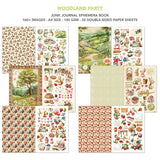 Woodland Party Junk Journal & Ephemera Paper Book A4 32 Pages By Ciao Bella CBB011