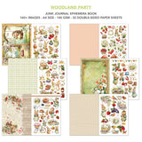 Woodland Party Junk Journal & Ephemera Paper Book A4 32 Pages By Ciao Bella CBB011