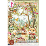 Woodland Party Junk Journal & Ephemera Paper Book A4 32 Pages By Ciao Bella CBB011