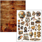Past Time Mixed Media Book Papers Junk Journal / Scrapbooking By Lu Mania For Ciao Bella MA004