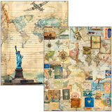 Journet Ahead Mixed Media Book Papers Junk Journal / Scrapbooking By Lu Mania For Ciao Bella MA006