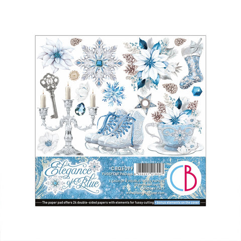 Elegance Blue Christmas Patterns Pad 6x6 Paper Pad BY Ciao Bella CBH079