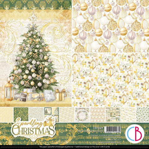 Sparkling Christmas Patterns Pad 12x12 Paper Pad BY Ciao Bella CBT069
