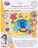 Floral Bumble Bee Crystal Art - Dimond Art Card Kit 7x7 Inches By Craft Buddy CCK-A112