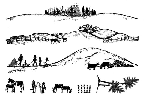 Seasonal Skylines Combinations Clear Stamp Set By Card-io CCSTSEA-02