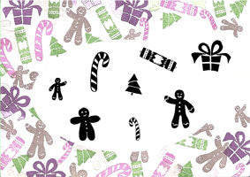 Christmas Treats Majestix Clear Peg Stamp Set By Card-io MACH-01